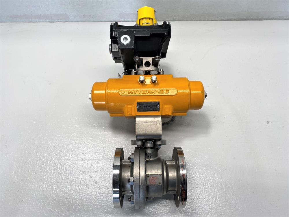 Quadrant 2-Piece 2" 150# CF8M Ball Valve F2FSSRRLH1F200 w/ Hytork 186